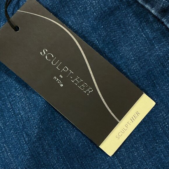 NYDJ ScultHer Womens Jeans size 2X new nwt Medium Wash Straight Wide x31 Stretch - Picture 4 of 12